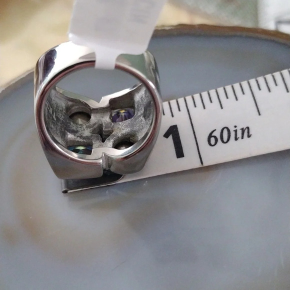 Women's Chunky Statement Cocktail Ring | Size 7 | Stainless Steel - Picture 3 of 17